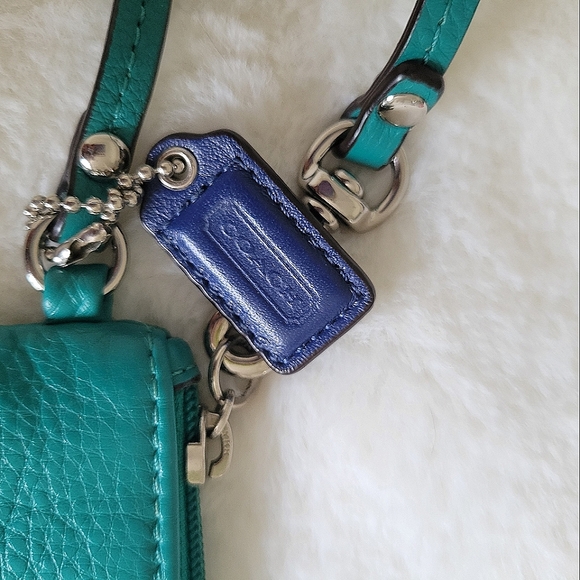 Coach Leather Turquoise Wristlet - Picture 2 of 4